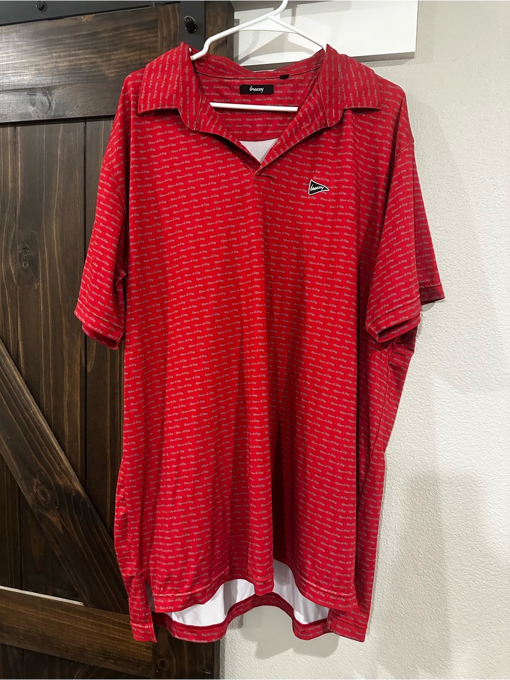 Red Men's Polo — Lightweight Performance Short Sleeve
